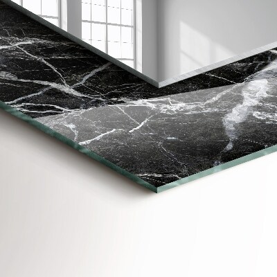 Miroir rectangulaire imprimé Marbre noir