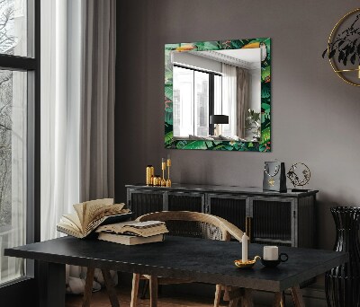 Miroir rectangulaire avec décoration Les toucans quittent la jungle
