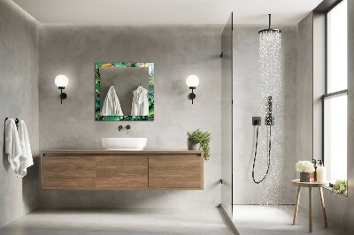 Miroir rectangulaire avec décoration Les toucans quittent la jungle