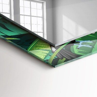 Miroir rectangulaire avec décoration Les toucans quittent la jungle