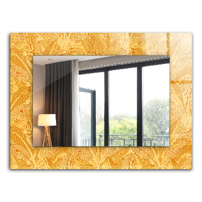 Miroir rectangulaire imprimé Motif de feuille d'oranger