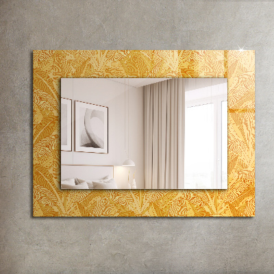 Miroir rectangulaire imprimé Motif de feuille d'oranger