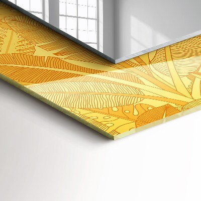 Miroir rectangulaire imprimé Motif de feuille d'oranger