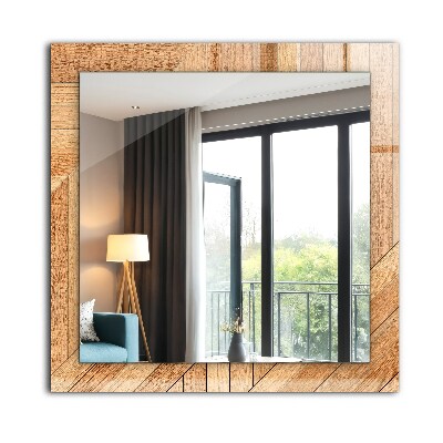 Miroir rectangulaire avec décoration Parquet en bois