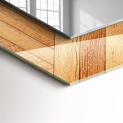 Miroir rectangulaire avec décoration Parquet en bois