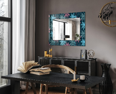 Miroir rectangulaire avec décoration Motif de palmier coloré