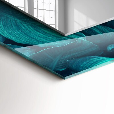 Miroir rectangulaire imprimé Feuilles vertes