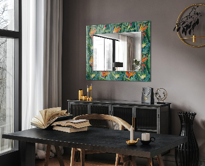 Miroir rectangulaire avec décoration Colibris et fleurs