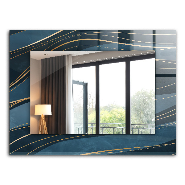 Miroir rectangulaire imprimé Lignes abstraites
