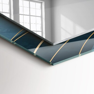 Miroir rectangulaire imprimé Lignes abstraites