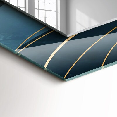 Miroir rectangulaire imprimé Lignes abstraites