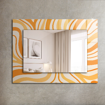 Miroir rectangulaire imprimé Motifs orange abstraits
