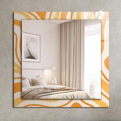 Miroir rectangulaire imprimé Motifs orange abstraits