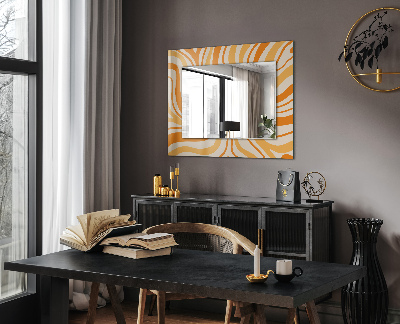 Miroir rectangulaire imprimé Motifs orange abstraits
