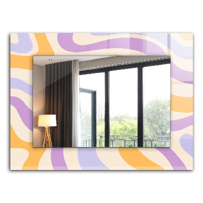 Miroir rectangulaire avec décoration Motifs abstraits colorés