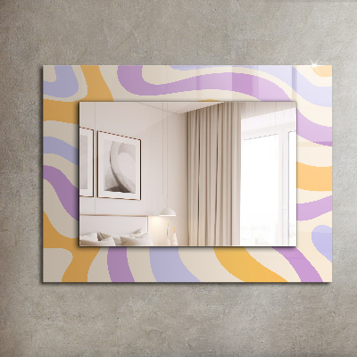 Miroir rectangulaire avec décoration Motifs abstraits colorés