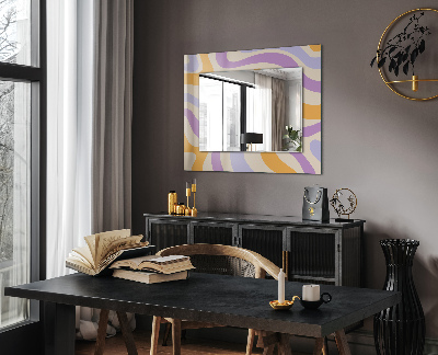 Miroir rectangulaire avec décoration Motifs abstraits colorés