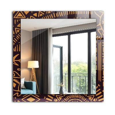 Miroir rectangulaire imprimé Motif ethnique