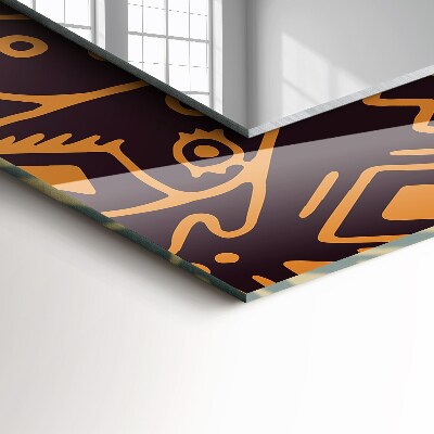 Miroir rectangulaire imprimé Motif ethnique