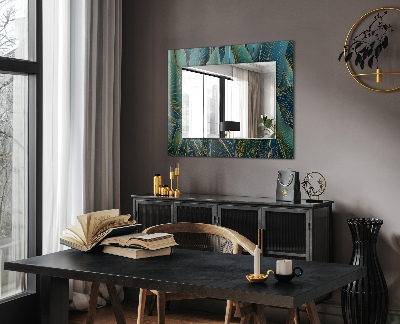 Miroir rectangulaire avec décoration Lignes de feuilles