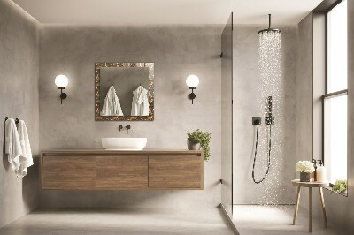 Miroir rectangulaire avec décoration Le renard et le hibou