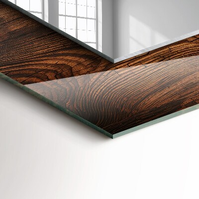 Miroir rectangulaire imprimé Texture de planche de bois