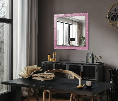 Miroir rectangulaire avec décoration Étoiles roses