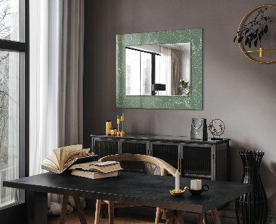 Miroir rectangulaire avec décoration Feuilles de ginkgo
