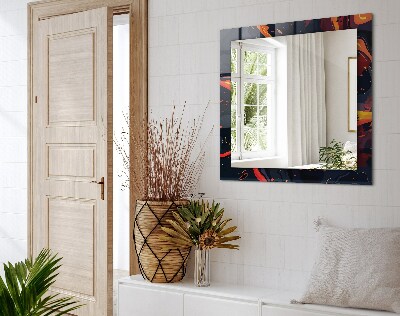 Miroir rectangulaire imprimé Lave volcanique