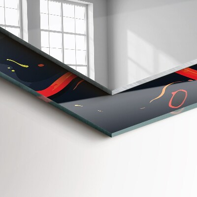 Miroir rectangulaire imprimé Lave volcanique