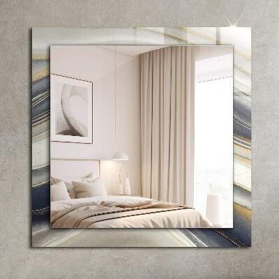 Miroir rectangulaire imprimé Ondes de couleurs abstraites