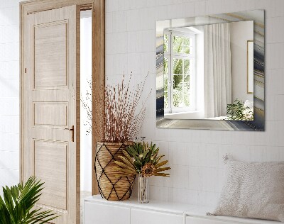 Miroir rectangulaire imprimé Ondes de couleurs abstraites