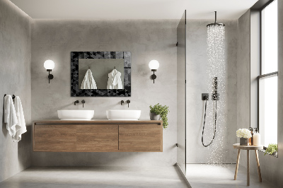 Miroir rectangulaire imprimé Triangles noirs et gris