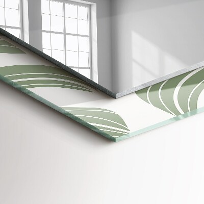 Miroir rectangulaire avec décoration Feuilles de monstera