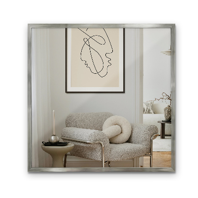 Miroir rectangulaire Cadre argent suspendu