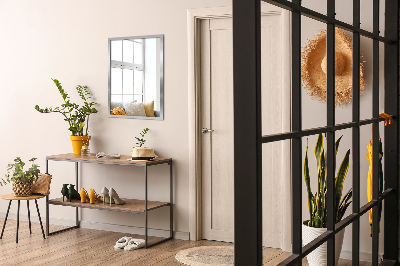 Miroir rectangulaire Cadre argent suspendu