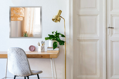 Miroir rectangulaire Cadre argent suspendu