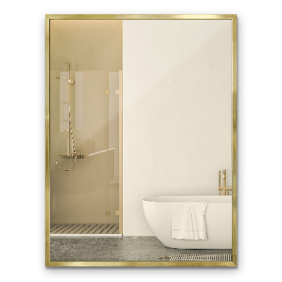 Miroir rectangulaire Cadre doré décoratif mural