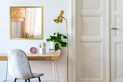 Miroir rectangulaire Cadre doré décoratif mural