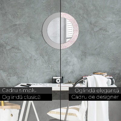 Miroir rond imprimé Pétales de fleurs