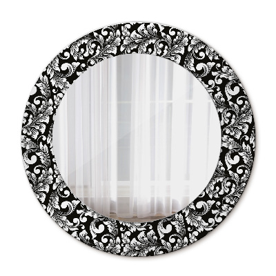 Miroir rond imprimé Ornement