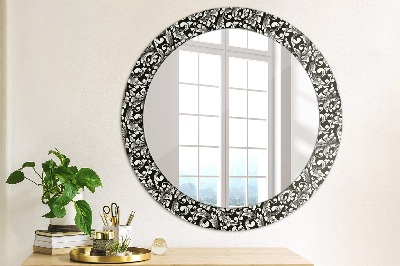 Miroir rond imprimé Ornement