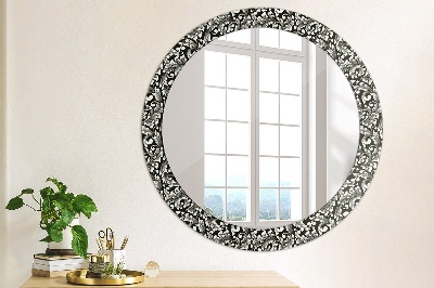 Miroir rond imprimé Ornement