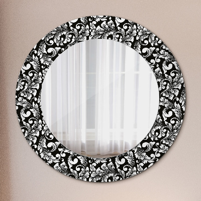 Miroir rond imprimé Ornement