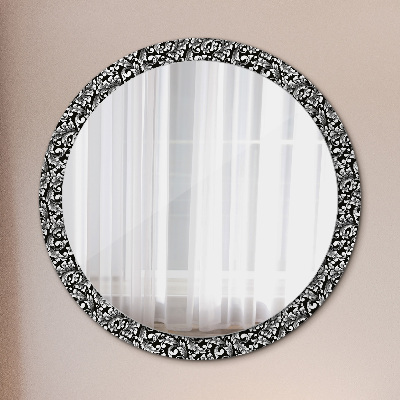 Miroir rond imprimé Ornement