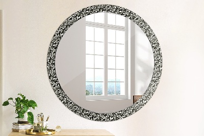 Miroir rond imprimé Ornement