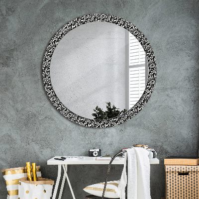 Miroir rond imprimé Ornement