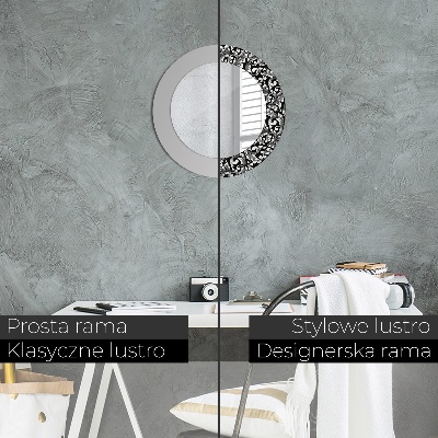 Miroir rond imprimé Ornement