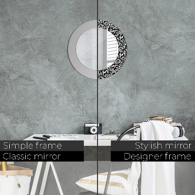 Miroir rond imprimé Ornement