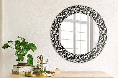 Miroir rond imprimé Ornement